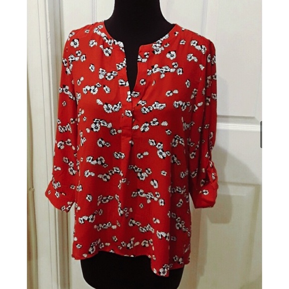Dalia Tops - Red Dalia Blouse - Medium